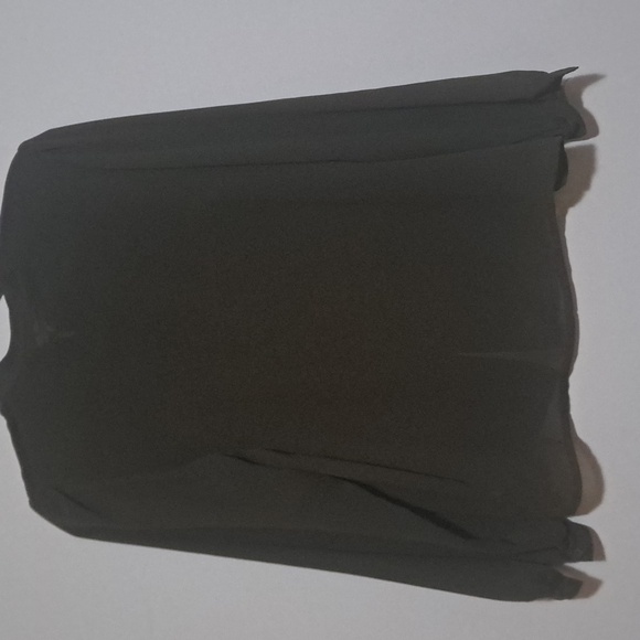 Army green woman's long sleeve blouse - Picture 4 of 4